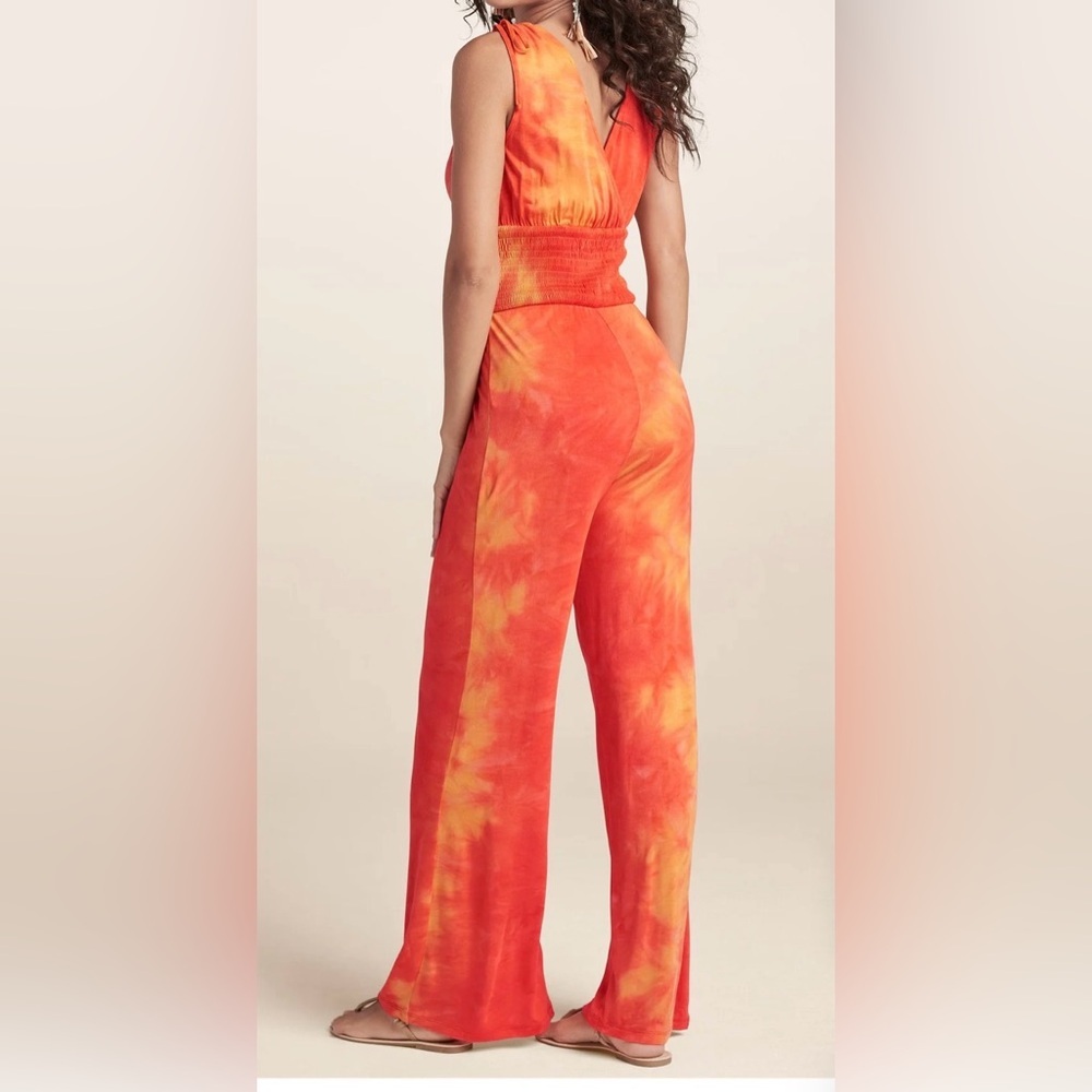 Lascana for Venus Desert Sunset Tie Dye Jumpsuit - Orange Multi - Picture 3 of 9